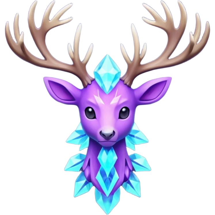 Pokemon legendary purple and cian crystal xerneas emoji
