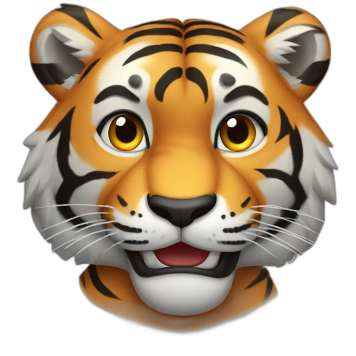 Tiger with his arms crossed emoji