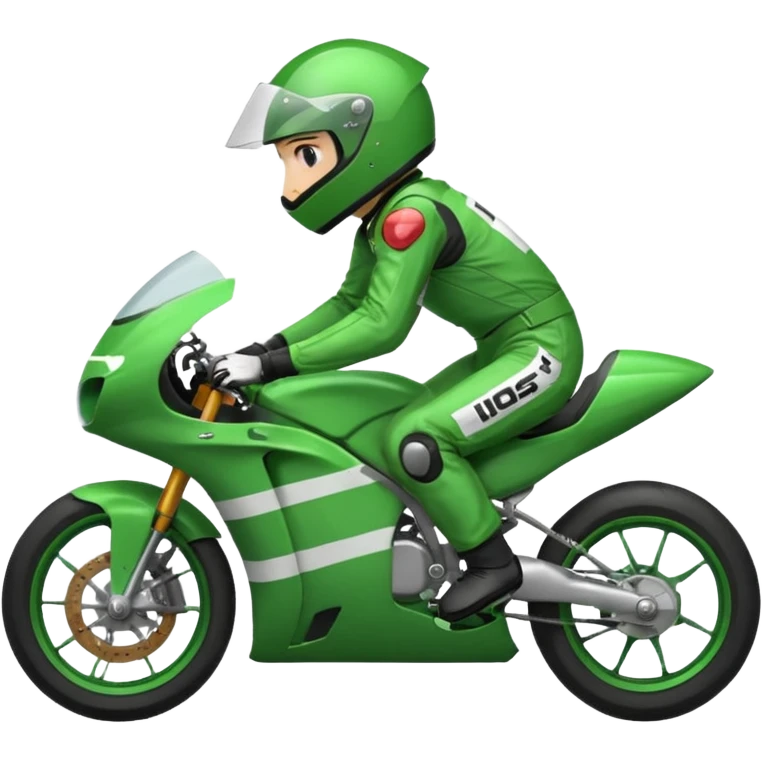emojis.com green-motorcycle-racer- emoji
