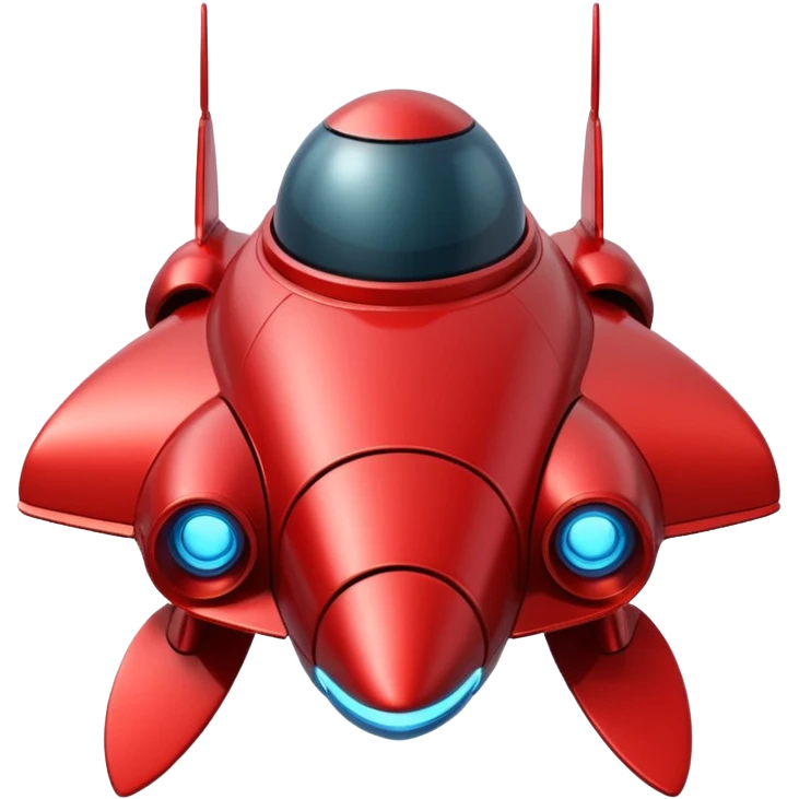 red spaceship emoji