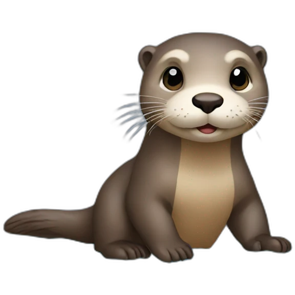 Otter travelling emoji