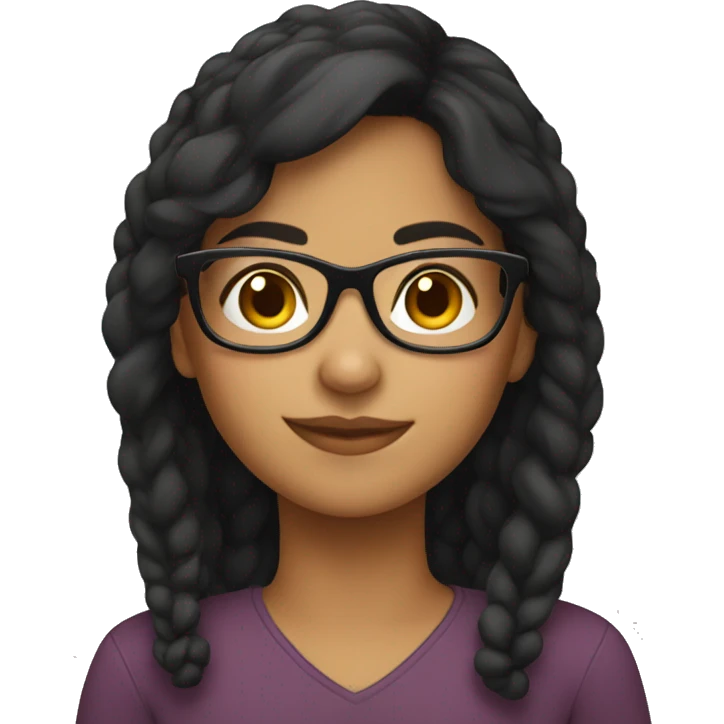 Hispanic girl with glasses  emoji