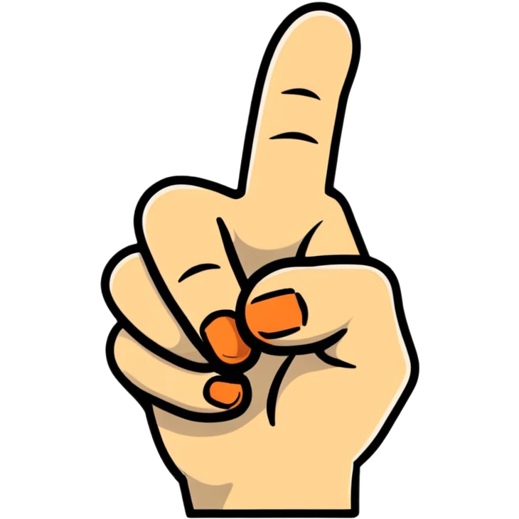 pink middle finger emoji