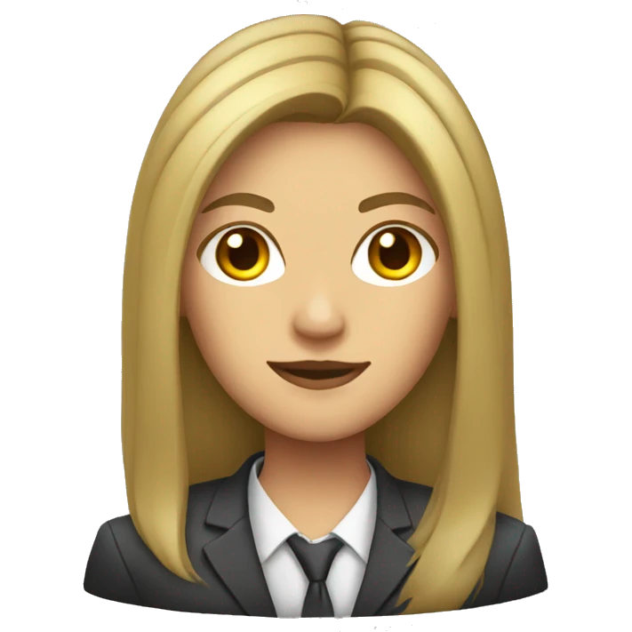 Female Defense attorney with long hair emoji