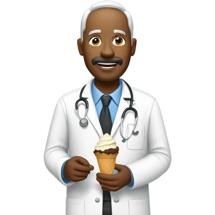 Doc with icecream  emoji