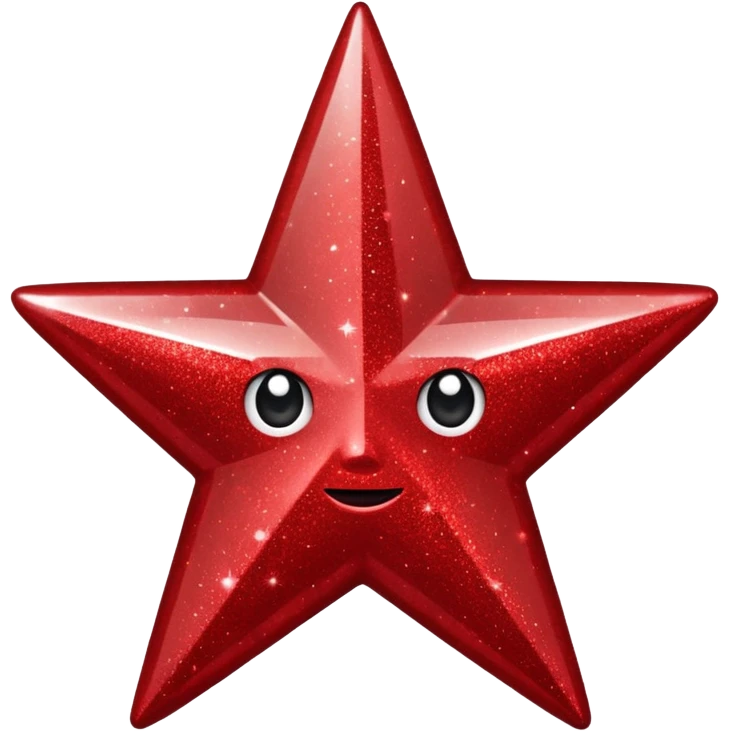 red glitter star emoji