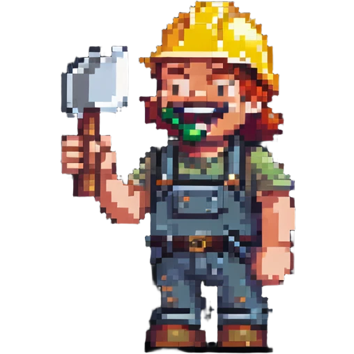 builder laughing exaggeratedly emoji