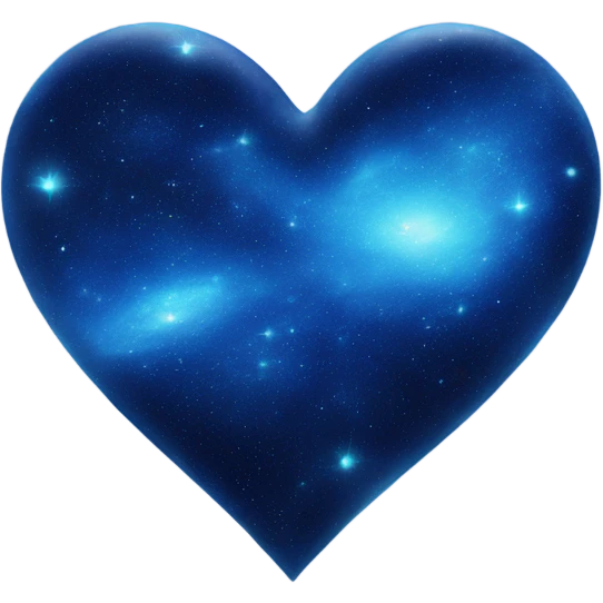 Blue galaxy heart emoji