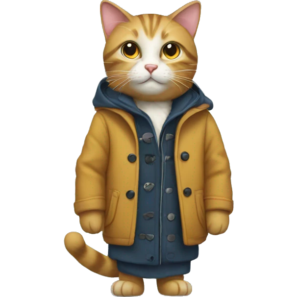 cat wearing a coat emoji
