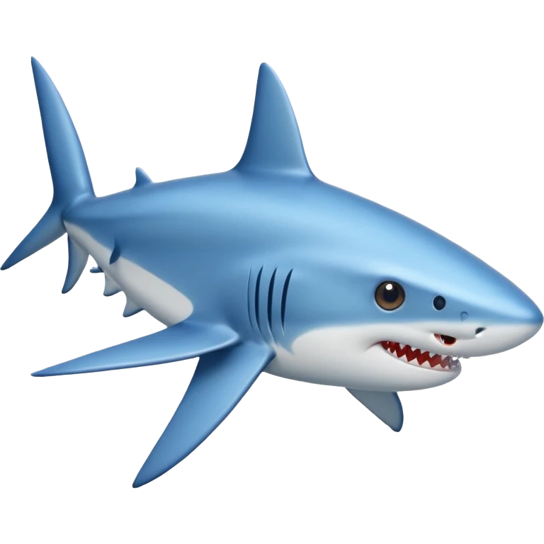 blue shark with big eyes emoji