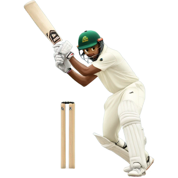 A cricket playing cricket emoji