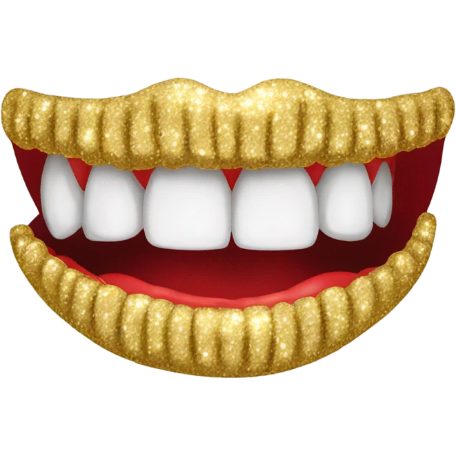 Emoji with red lips and grill emoji