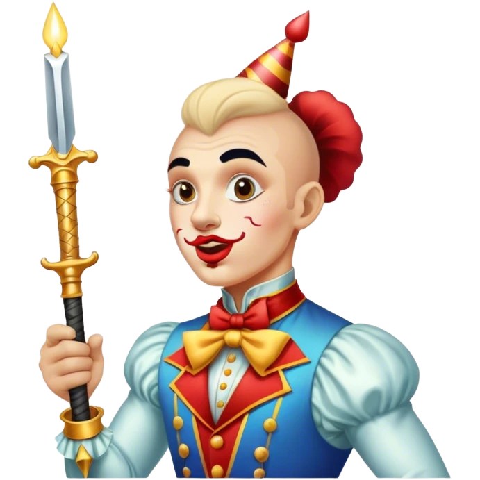 Vintage circus sword swallower emoji