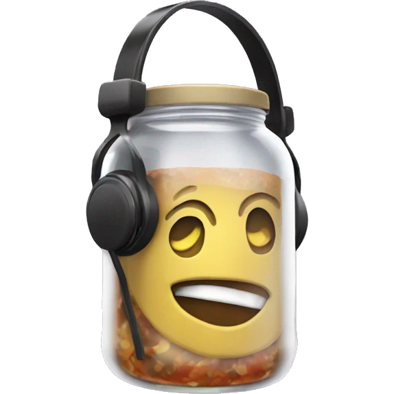 headphones sauce jar emoji