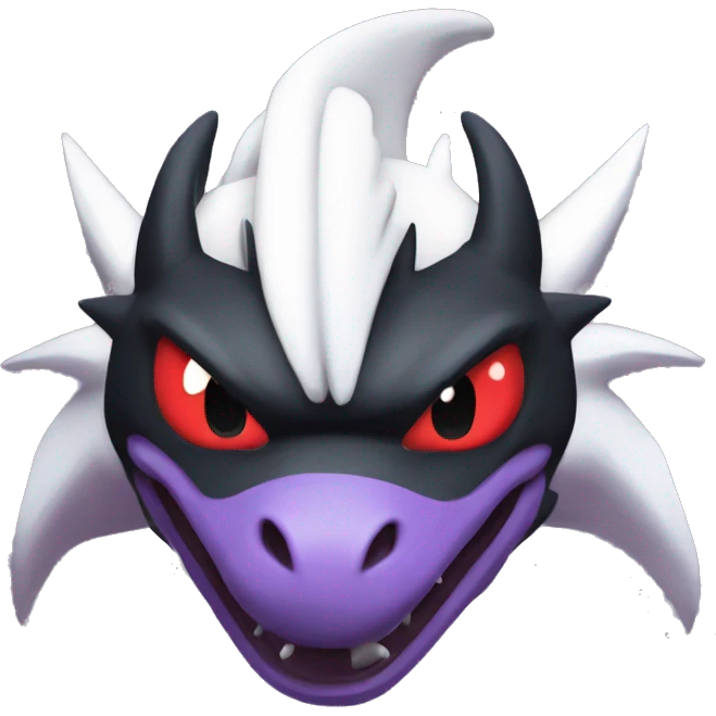 Black Cool Edgy Nargacuga-Garchomp-Noivern-Noibat Fakémon  with White and Red and purple and black Edgy markings emoji