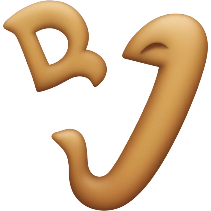 Lowercase d uppercase B next to each other emoji