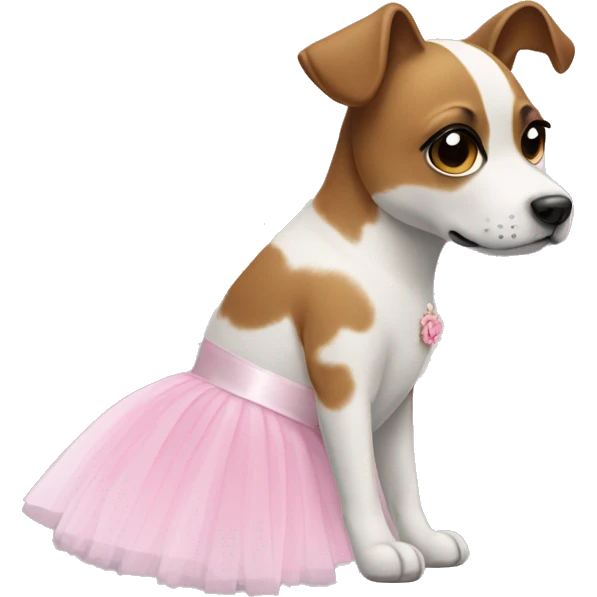 un perro con tutu de ballerina  emoji
