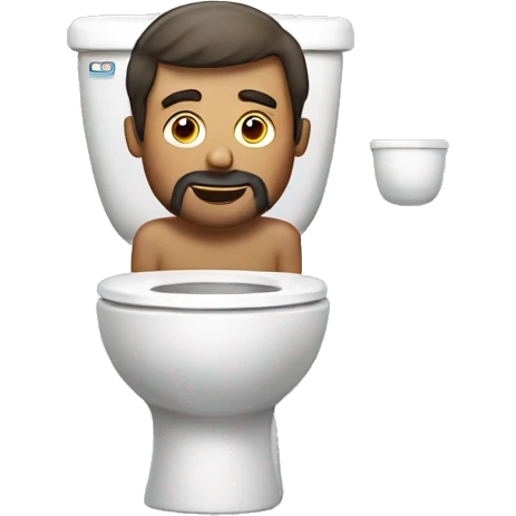 A man in a toilet emoji