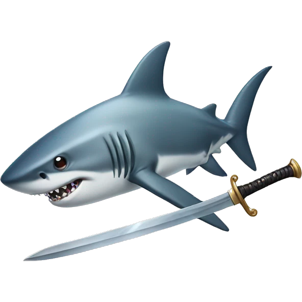 shark with a sword emoji