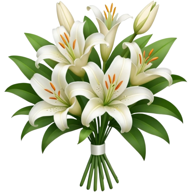 white bouquet emoji