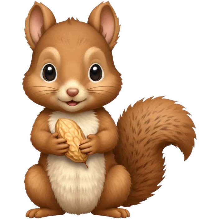 baby squirrel hold a peanut emoji
