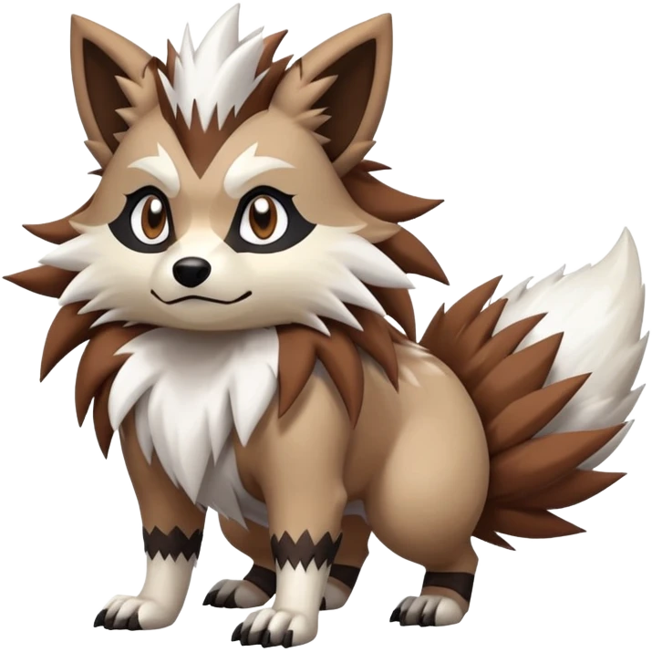  Zigzagoon-Furret-Lycanroc-Hybrid (Full body) emoji