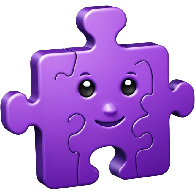 purple puzzel piece autism symbol emoji