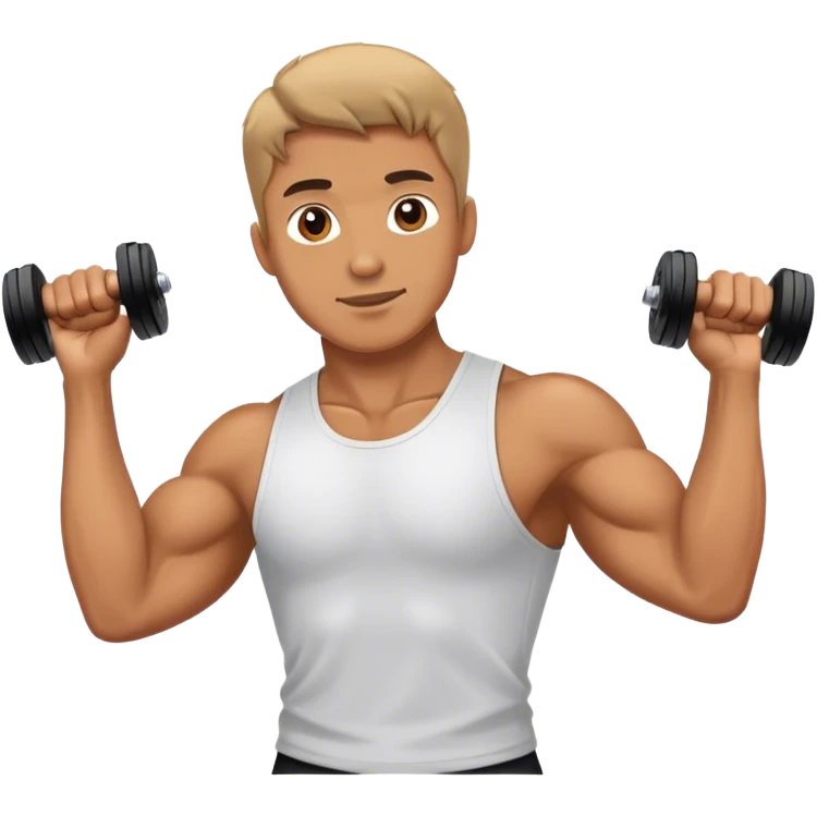 man holding dumbbells emoji