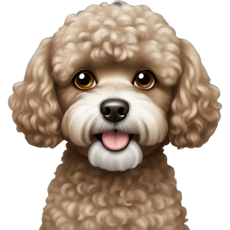 Brown shitzu poodle  emoji