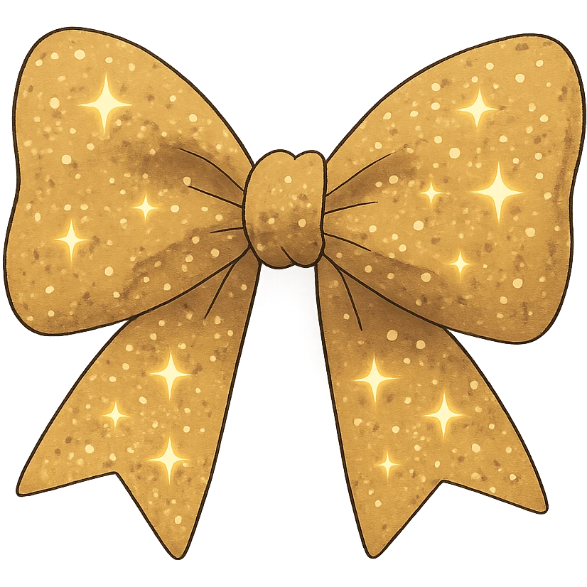 sparkly bow emoji