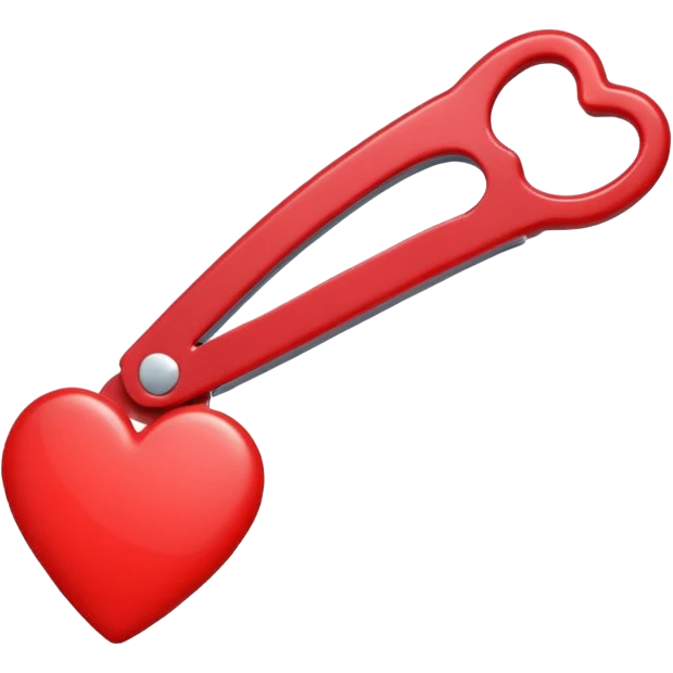 Red colour small hairclip emoji