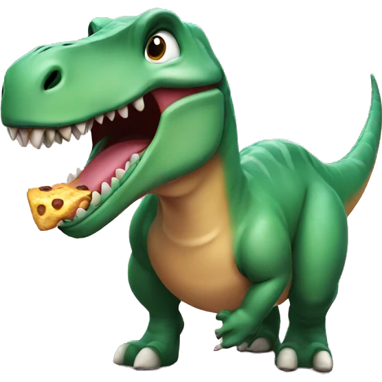 dinosaur eats emoji