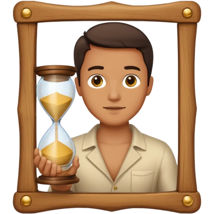man holding hourglass emoji