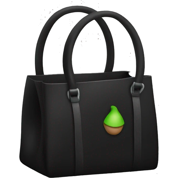 black bag with letter B emoji