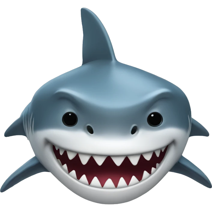 Shark with a top hair  emoji
