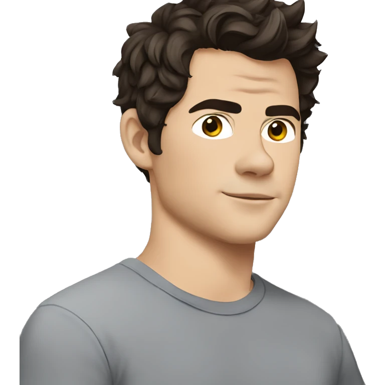 Dylan O'Brien wearing tee emoji