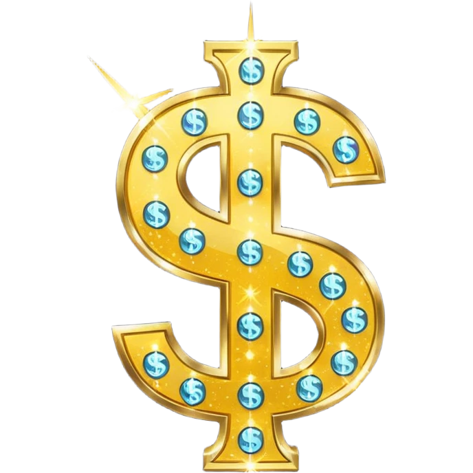 dollar sign with sparkles emoji