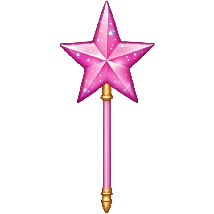 Fairy wand  pink with sparkles  emoji