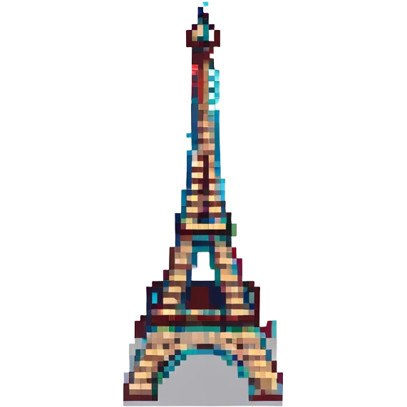 Eiffel Tower pixel art emoji
