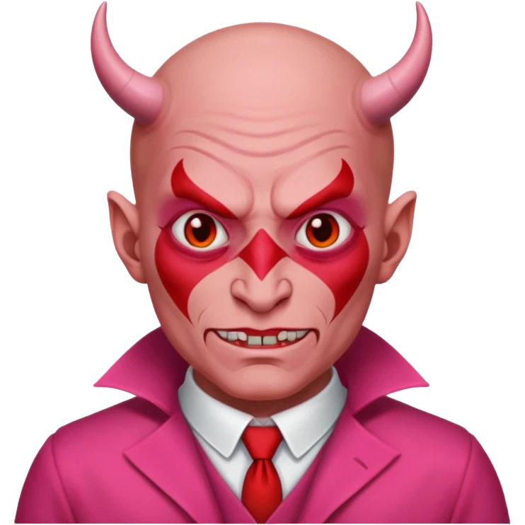 devil uncle bald in pink outfit emoji