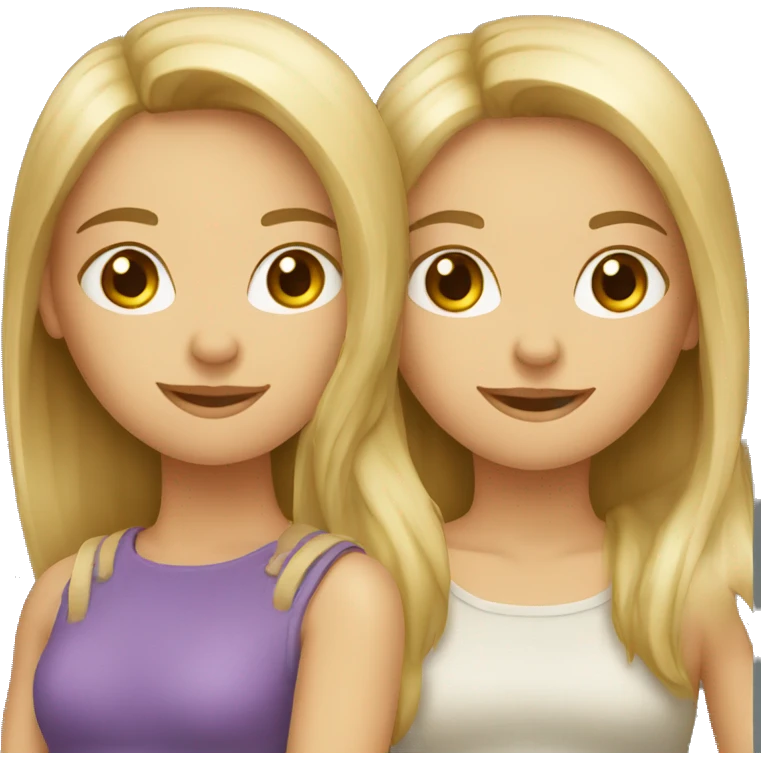 two caucasian girls emoji