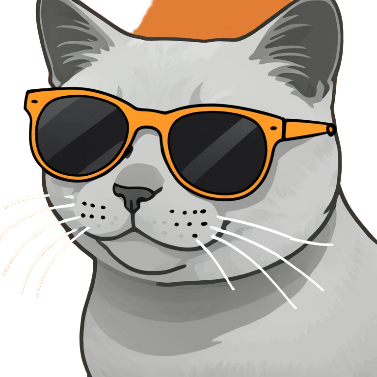 Cat with sunglasses emoji