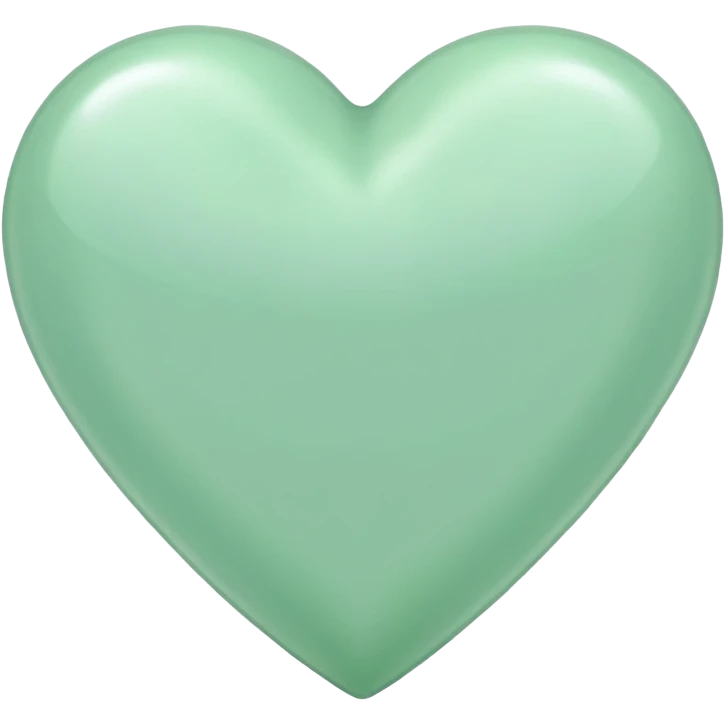 Pastel green heart  emoji