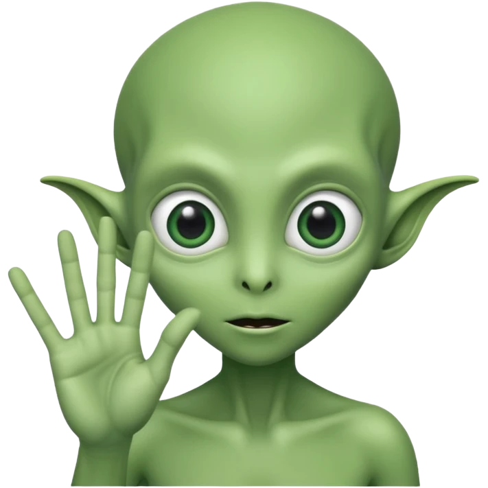 Un aliene qui fait le signe jul emoji