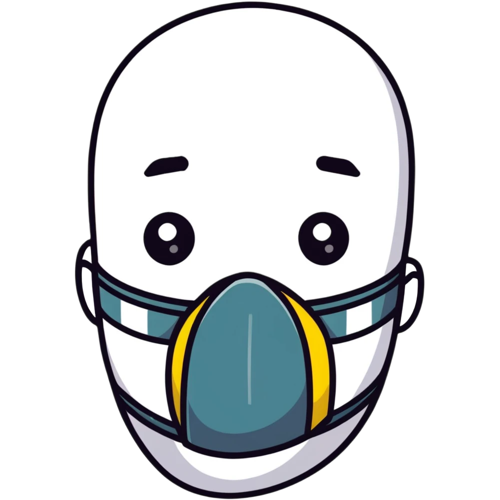 cartoon face with tape over the mouth emoji