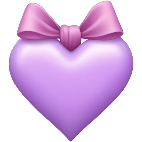 Pastel pink Purple Heart with bow emoji