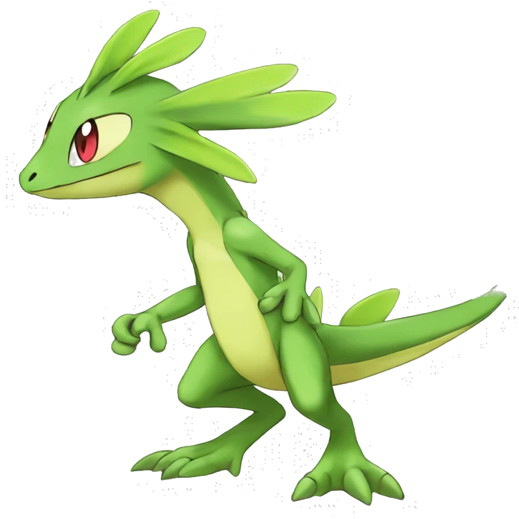  Treecko-Sceptile-Celebi-Flygon-Fakemon full body emoji
