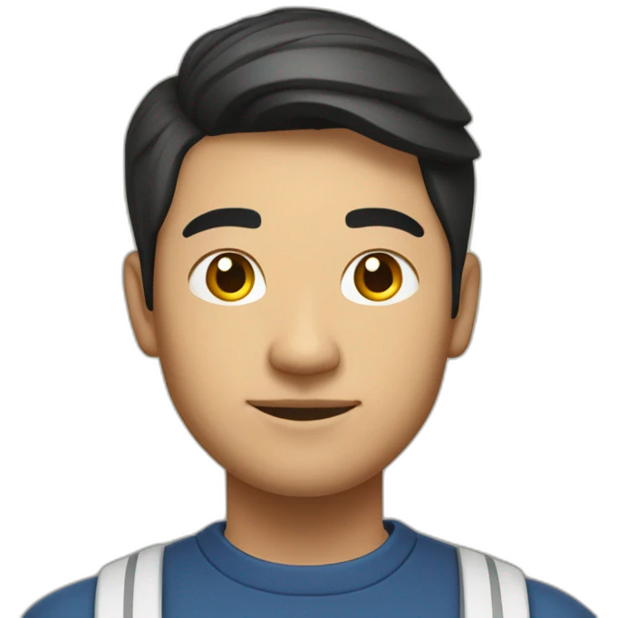 Male Catholic Asian Berkeley student with cross and Berkeley logo emoji