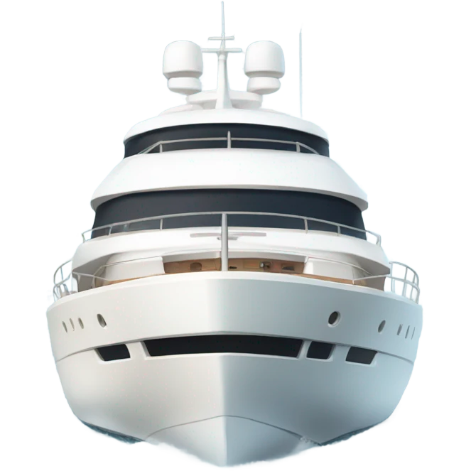 Big white yacht emoji