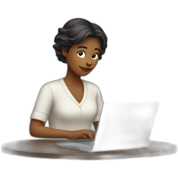 woman working with laptop emoji